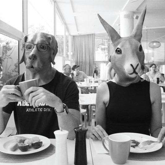 Breakfast was their best meal of the day (Rabbitgirl & Dogman eating breakfast)