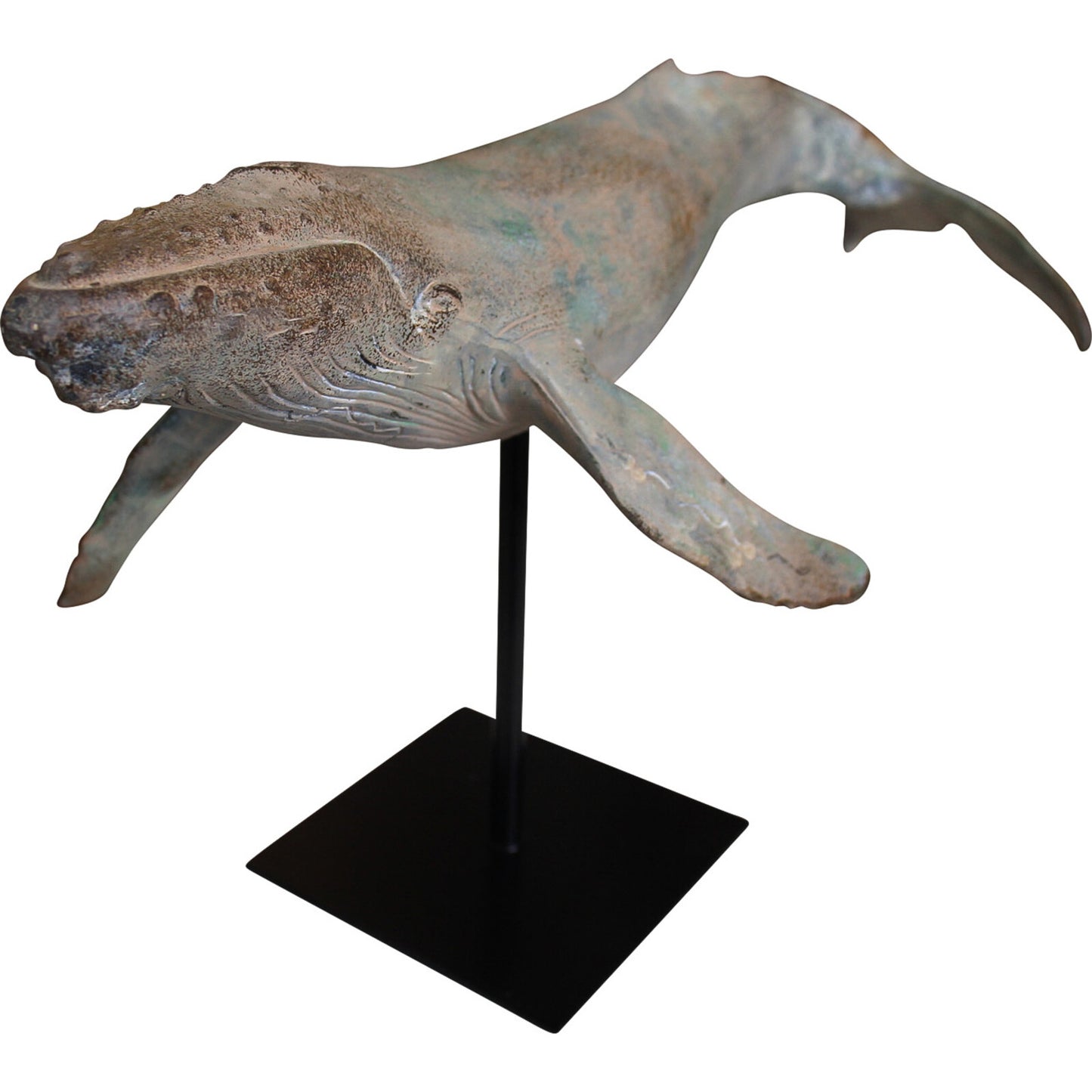 Humpback whale on stand - statue