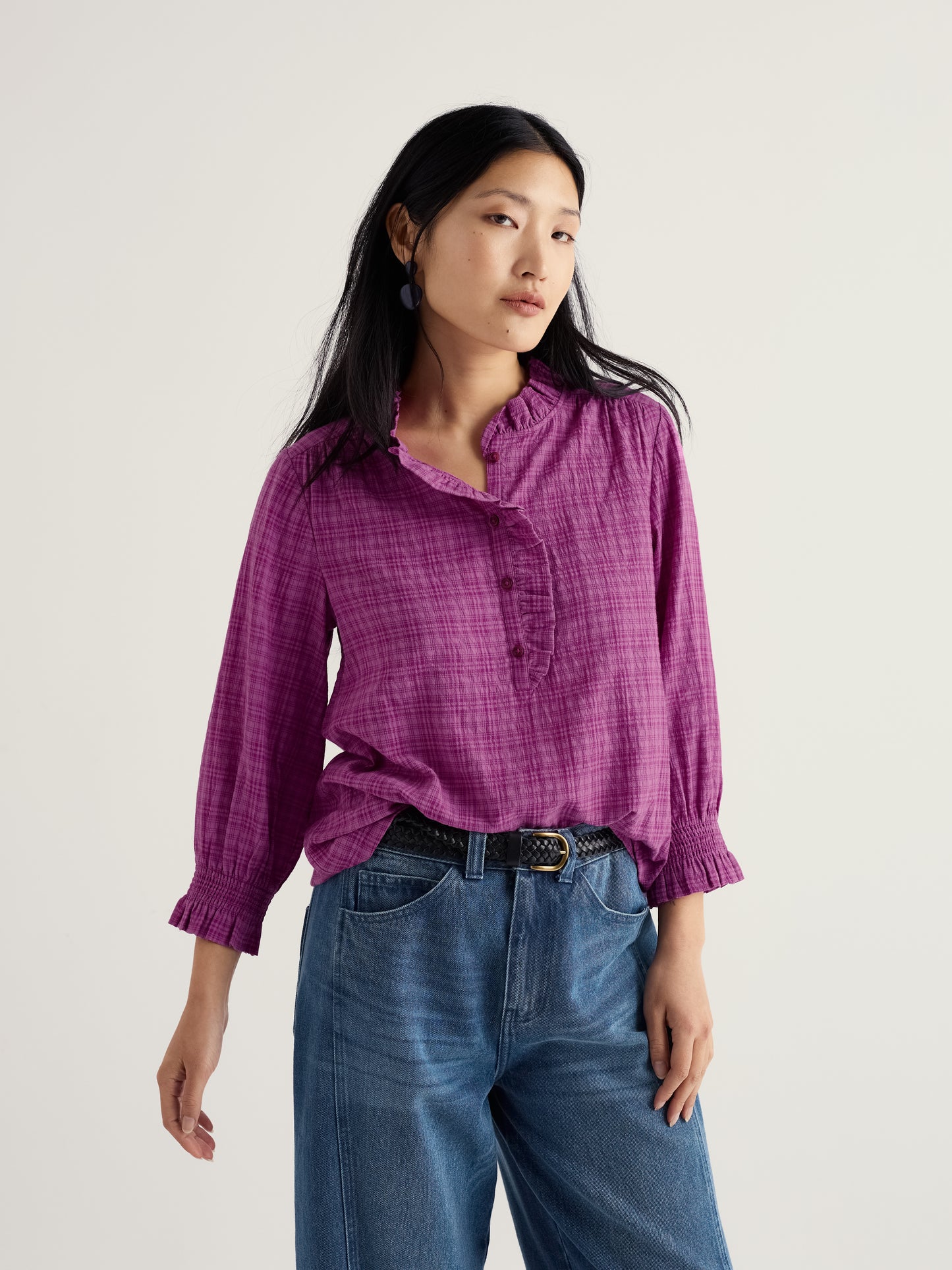 SEASALT CORNWALL - Feather Star Top - Bright Orchid