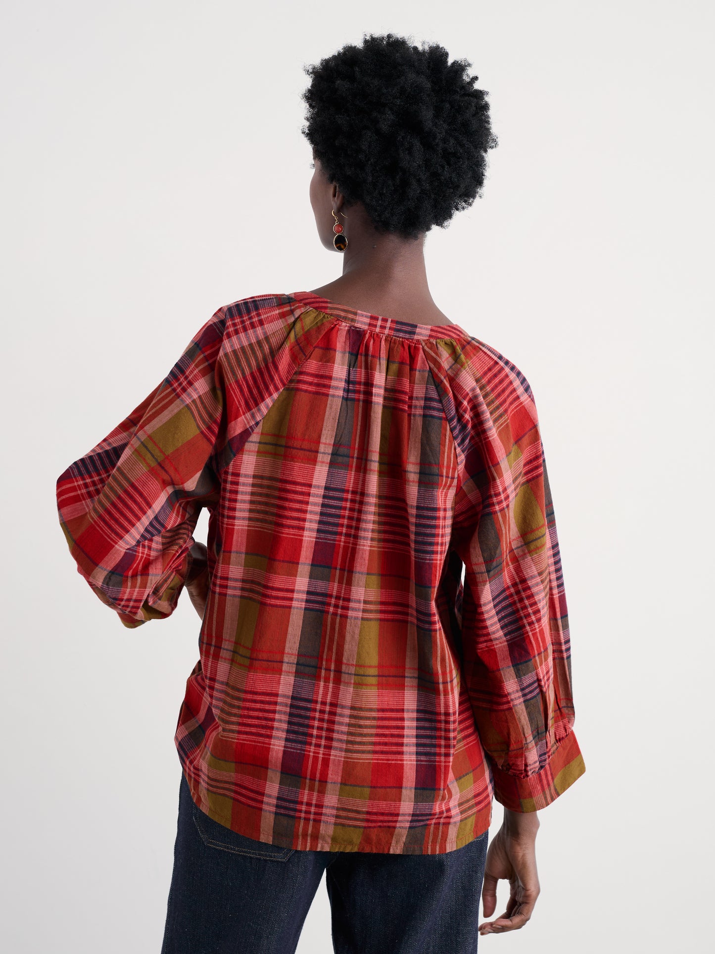 SEASALT CORNWALL -Moor Grass A-Line Shirt - Spring Squall Squash