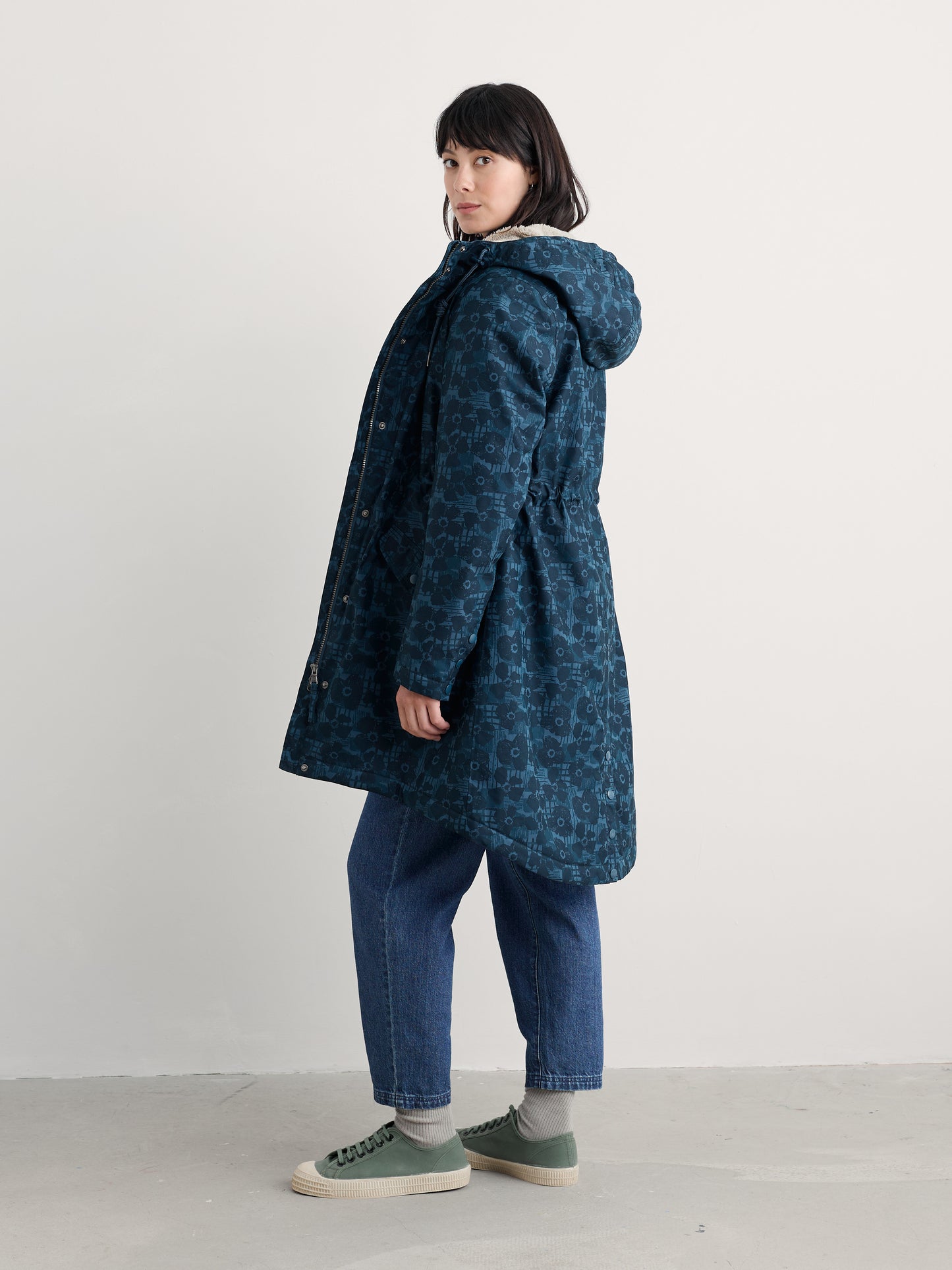 SEASALT CORNWALL - Plant Hunter 2 Waterproof Parka Coat - Patchwork Bloom Squall