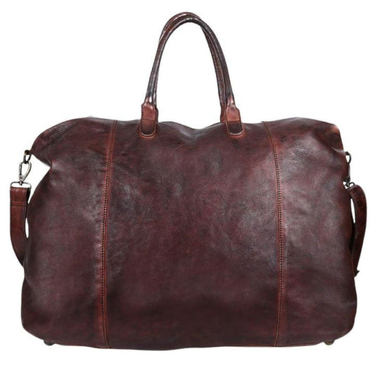 Parkes leather travel bag - CHOCOLATE BROWN