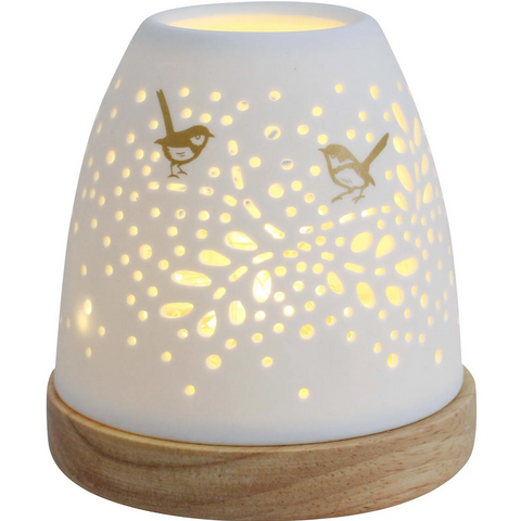 Porcelain tealight holder - Fairy Wren