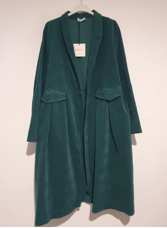 FREDERIC - Velvet cotton coat 100% cotton fabric