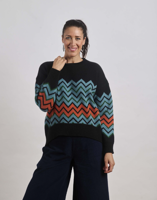 Zig Zag stripe coloured knit