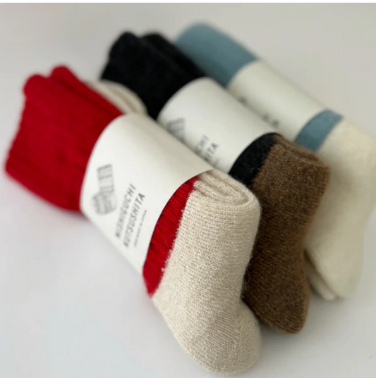 nishiguchi kutsushita : Oslo Mohair wool pile sock