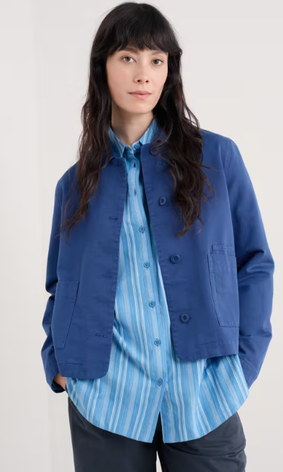Coombe Lane Cotton Jacket - Washed Marine