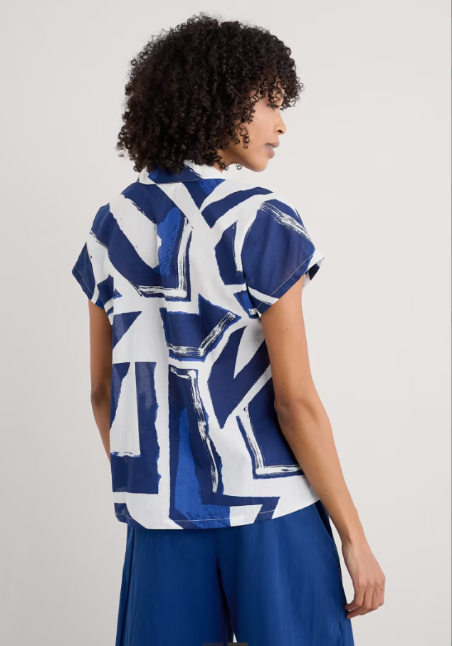 SEASALT CORNWALL - Deep Lane Short Sleeve Shirt in GOTS, Sails Chalk-Certified Organic Cotton