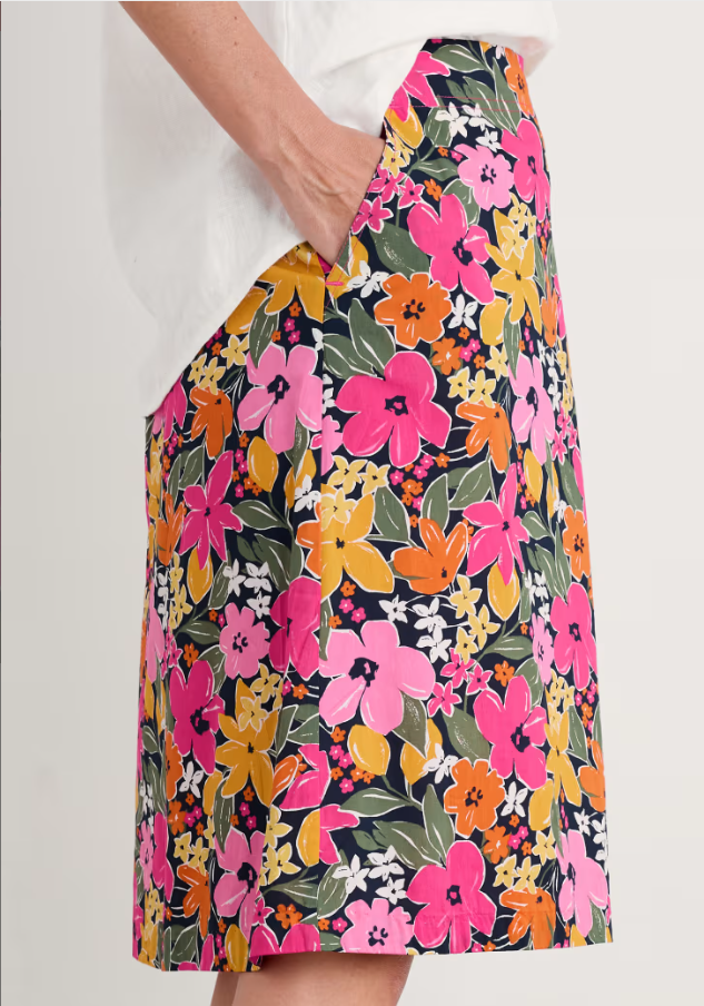 SEASALT CORNWALL - Paint Pot Skirt - Citrus Floral Tulip