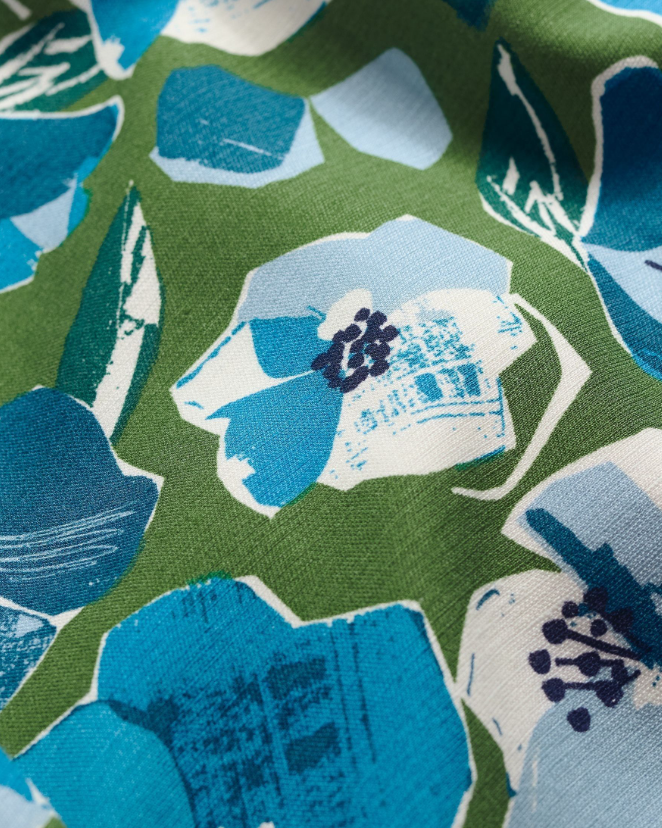 SEASALT CORNWALL - Blue Swallow Hill Printed A-Line Skirt