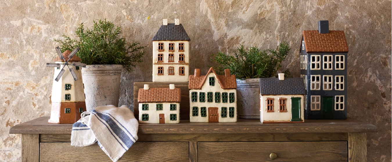 French Country Collection - Cotswolds Country Tea Light Cream Windmill