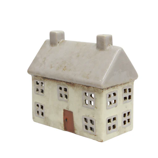 French Country Collection - Alsace Tea Light Light Grey Cottage