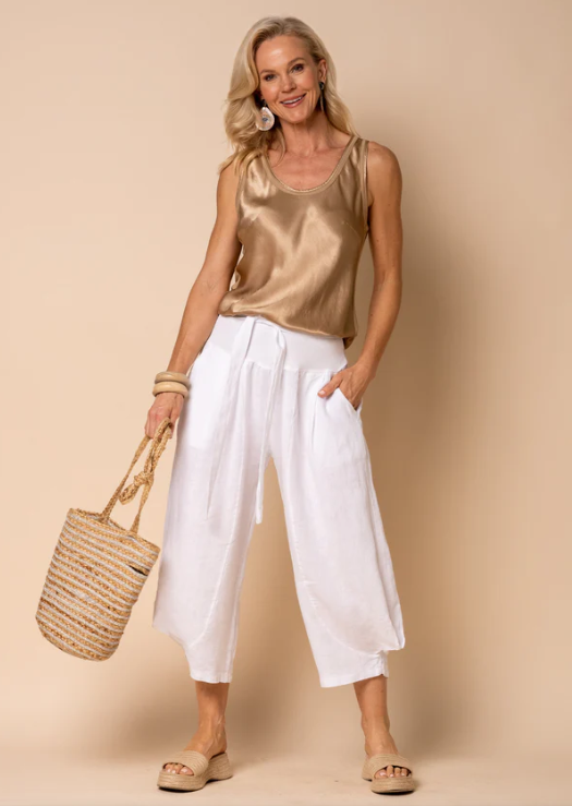 IMAGINE FASHION - Addison Linen Pant in White