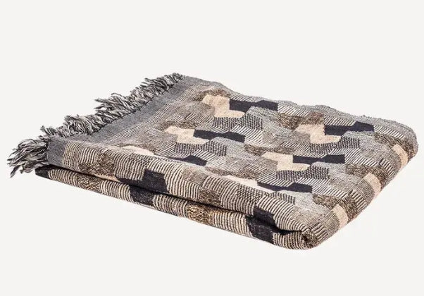 Repetition Wool Silk Throw - French Country Collections