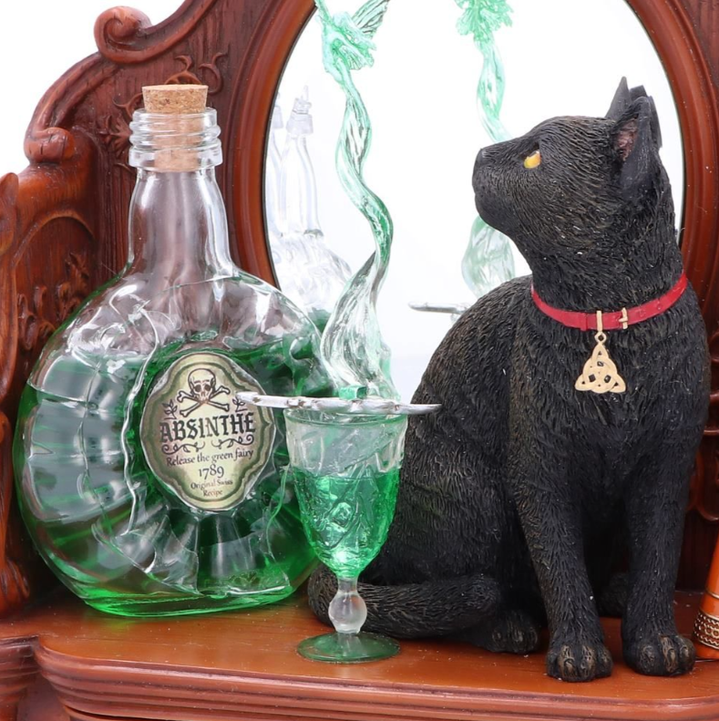Absinthe Cat Figurine by Lisa Parker