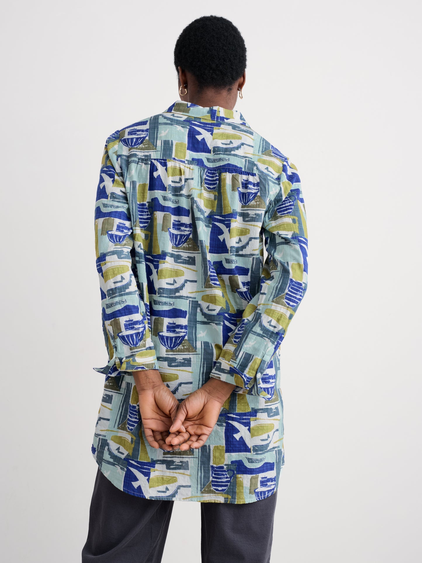 SEASALT CORNWALL - Wren Flutter Shirt - Window scape Sketch Chalk