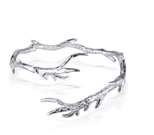 Their love was wild and free Sterling Silver Antler Bracelet