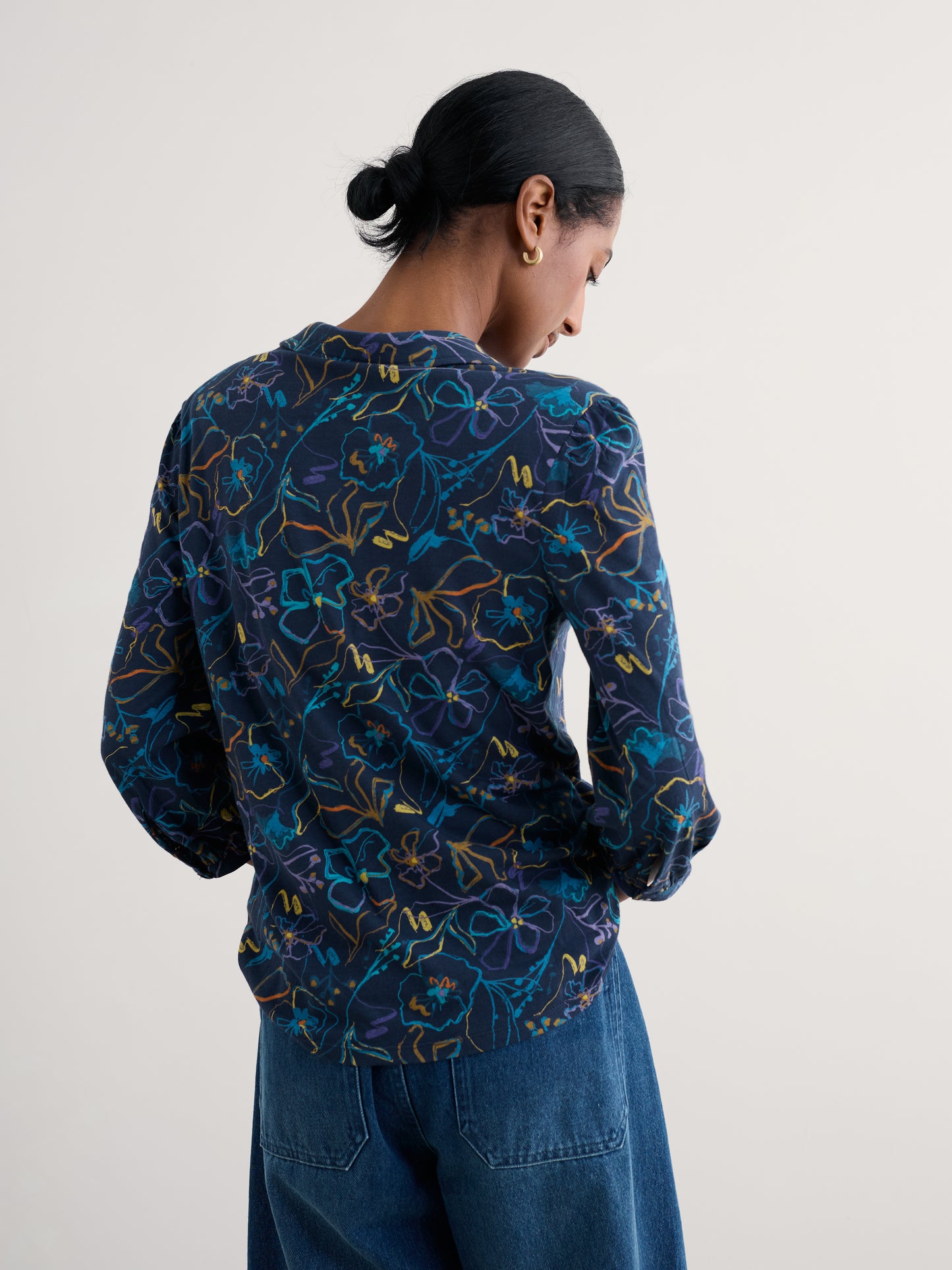 SEASALT CORNWALL - Embrace Shirt - Drawn Floral Maritime
