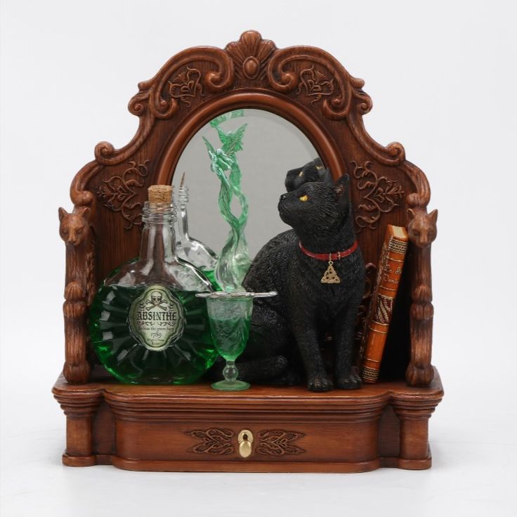 Absinthe Cat Figurine by Lisa Parker