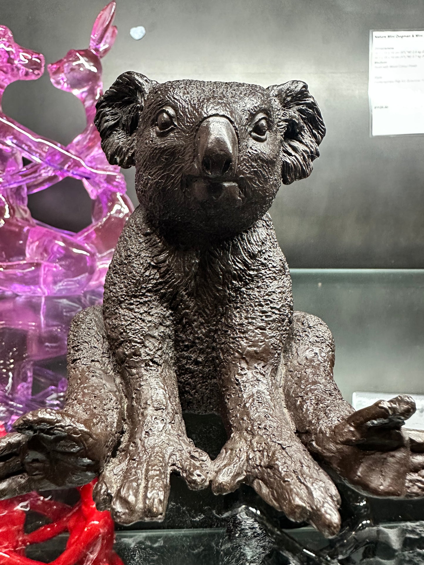 Suzie the Koala Is Happy (Bronze Sculpture, Pocket Size) - Gillie and Marc