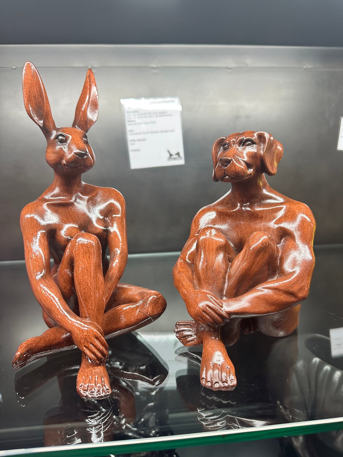 GILLIE & MARC - Nature Mini Dogman & Mini Rabbitwomam (Resin Sculpture) SET