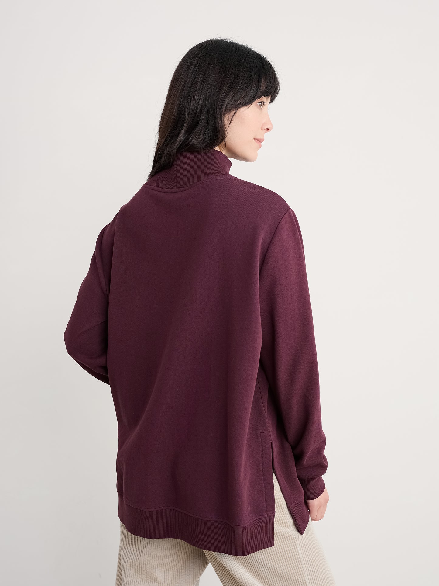 SEASALT CORNWALL - Bremble Organic Cotton Sweatshirt - Dark Hellebore