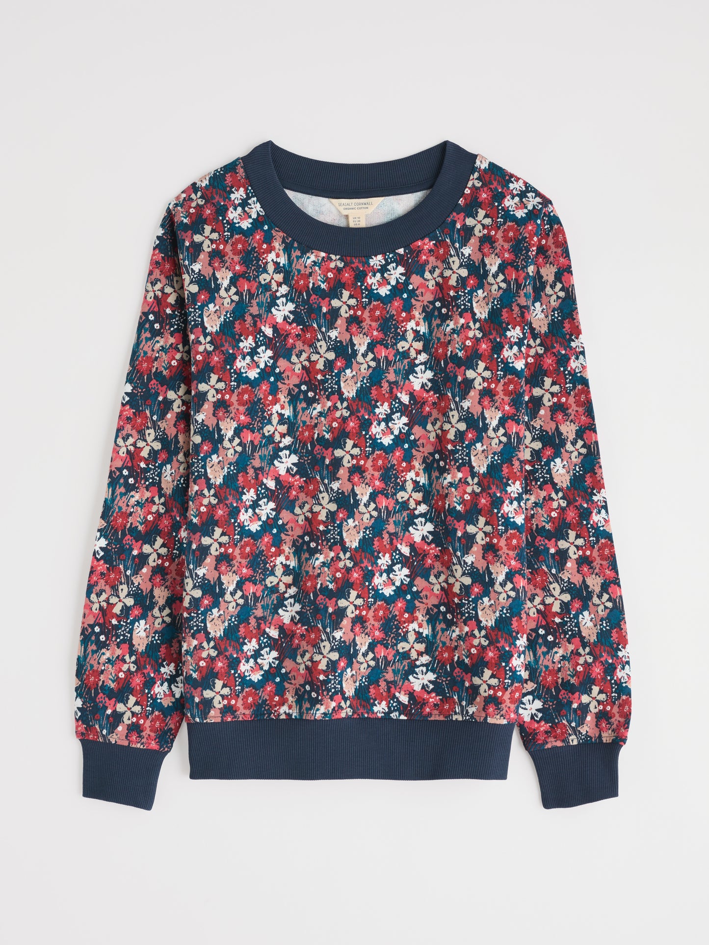 SEASALT CORNWALL - Bright Wave Sweatshirt - Moorland Floral Squash