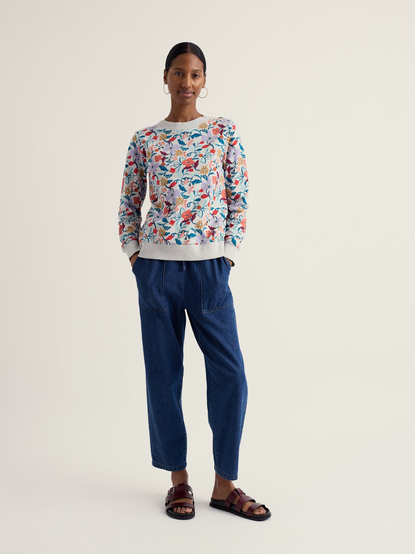 SEASALT CORNWALL - Bright Wave Crew Neck Sweatshirt - Winding Meadow Mix