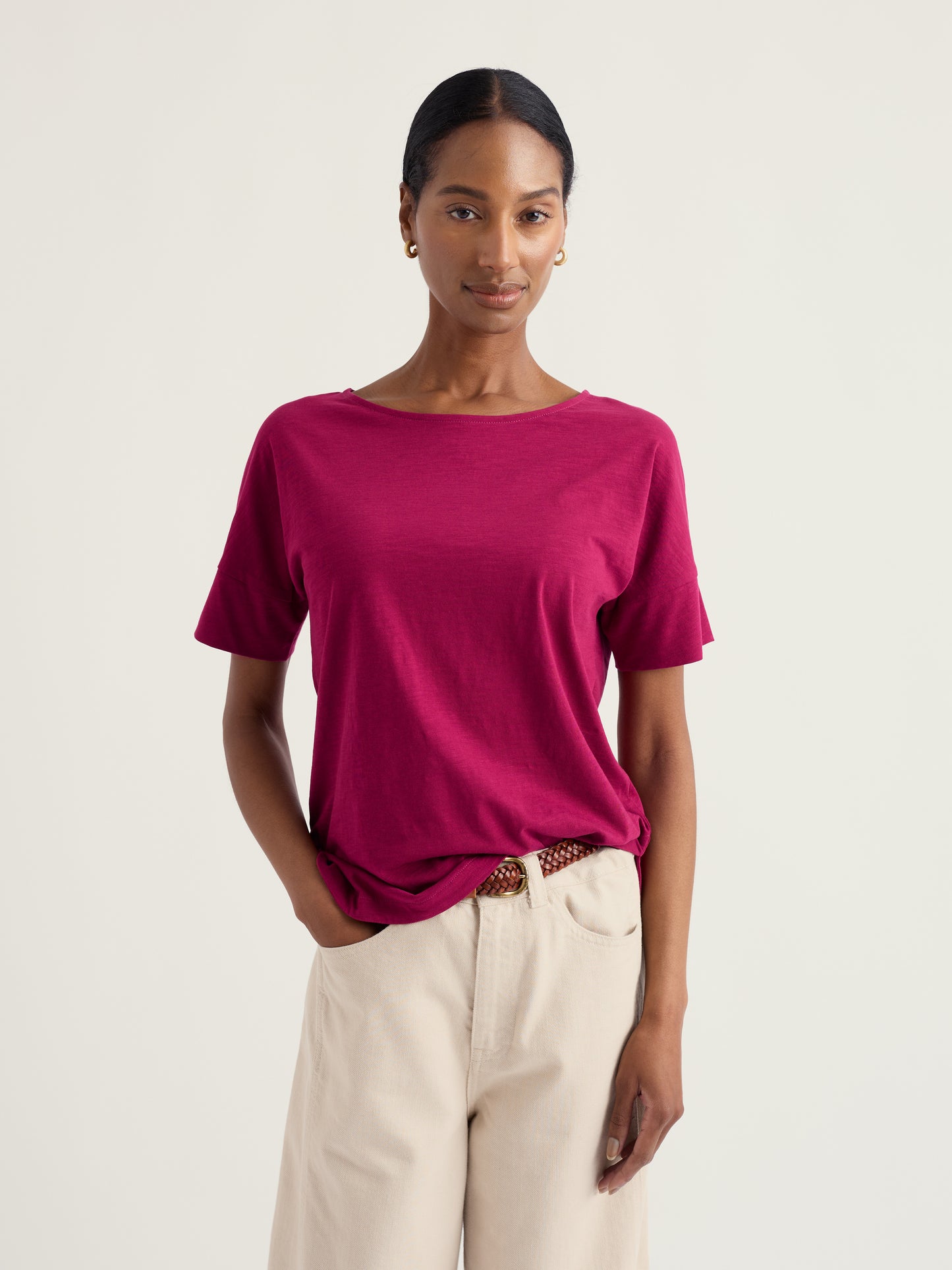 SEASALT CORNWALL - Bryher View T-Shirt - Dark Freesia