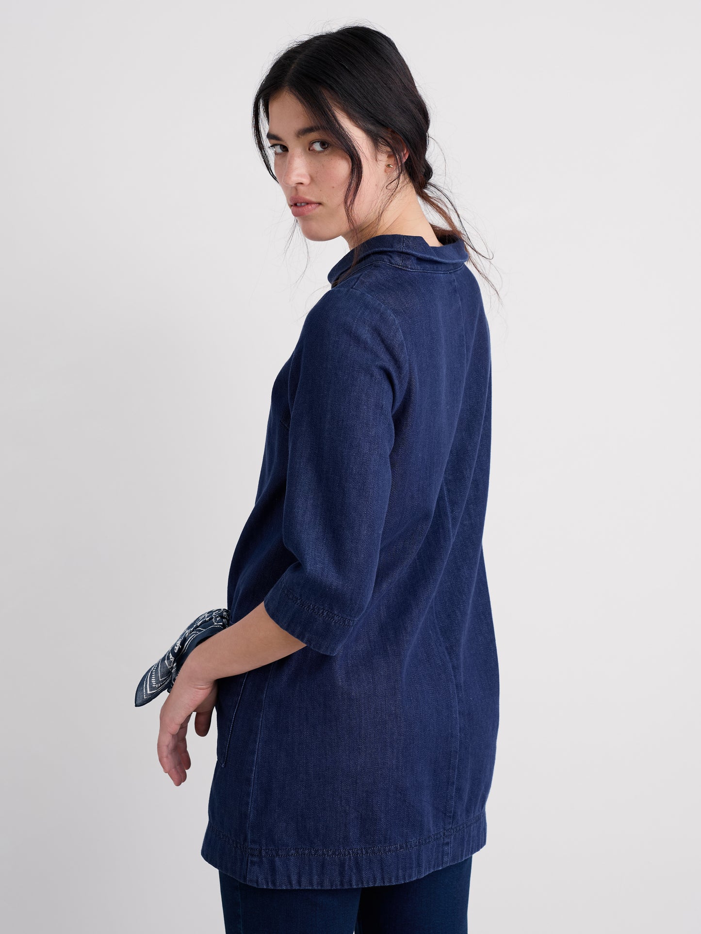 SEASALT CORNWALL - Curlew Cry Denim Tunic - Mid Wash