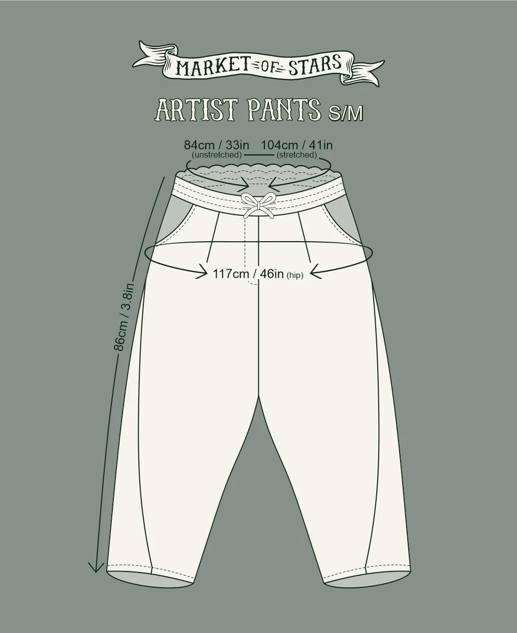 MARKET OF STARS - Golden Hour Linen Cropped Artist Pant