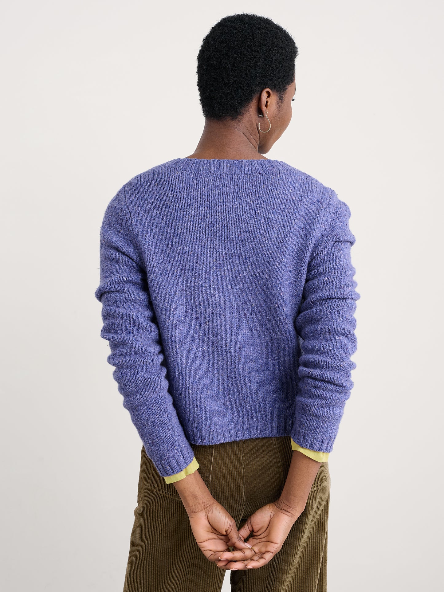 SEASALT CORNWALL - Dawson Pick Merino Rich Cardigan - Bilberry
