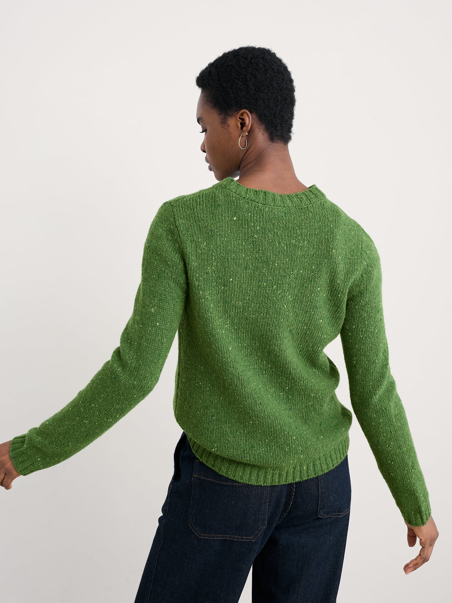 SEASALT CORNWALL - Dawson Pick Merino Rich Jumper - Fern