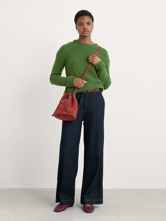 SEASALT CORNWALL - Dawson Pick Merino Rich Jumper - Fern