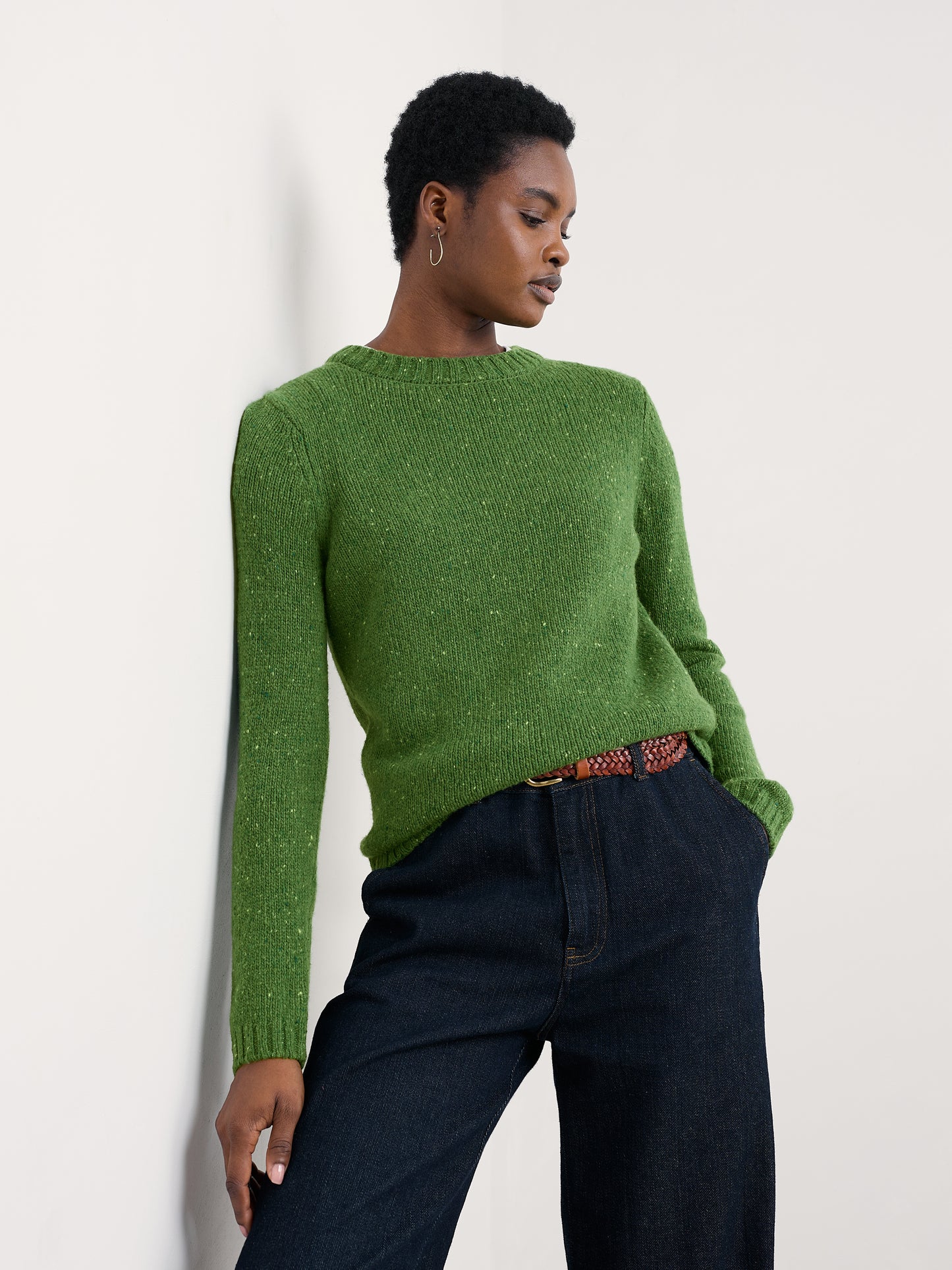 SEASALT CORNWALL - Dawson Pick Merino Rich Jumper - Fern