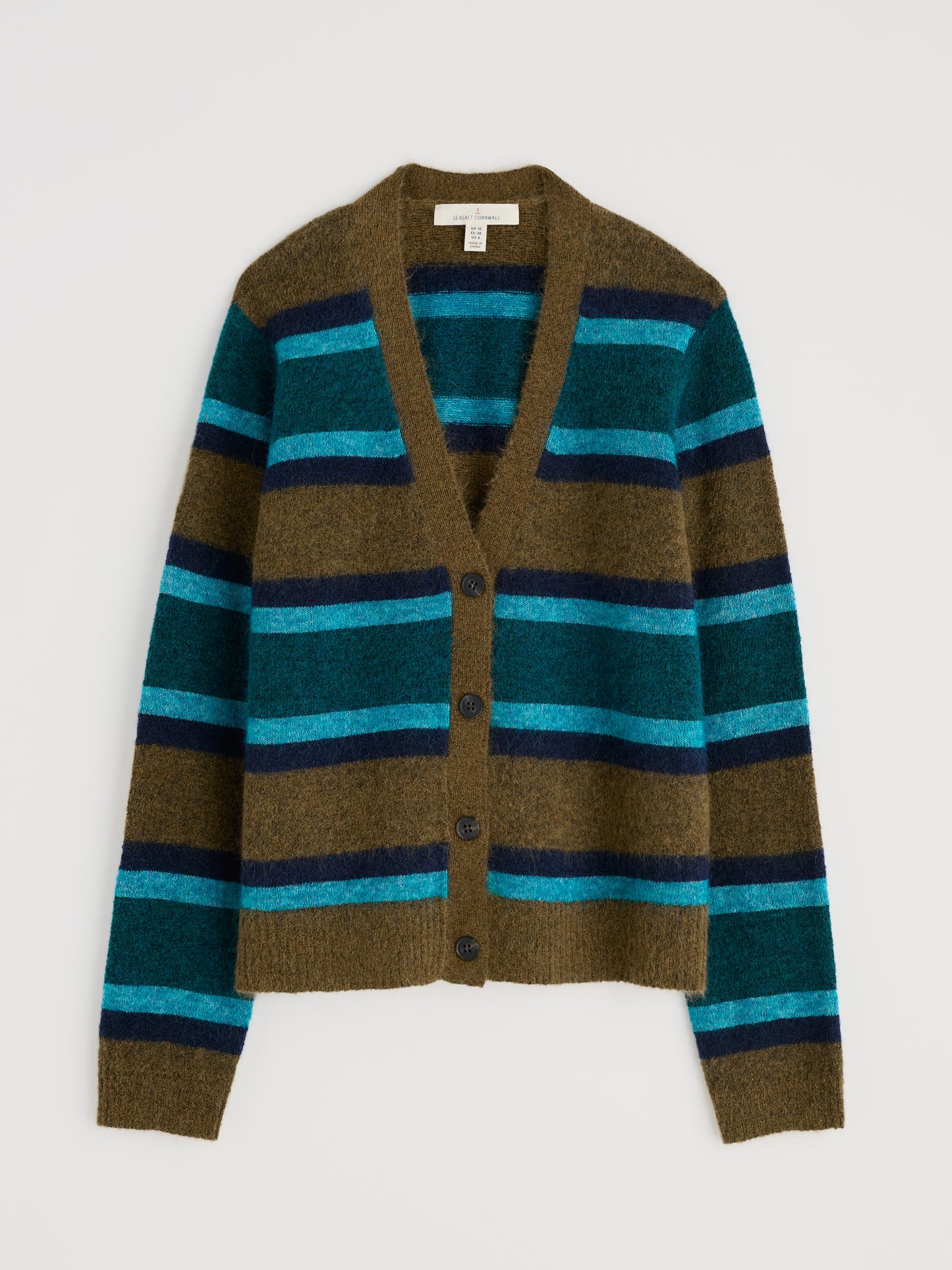 SEASALT CORNWALL - Etching Cardigan - Earthernware-Cyan Mix