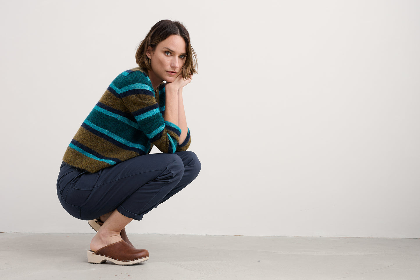SEASALT CORNWALL - Etching Cardigan - Earthernware-Cyan Mix