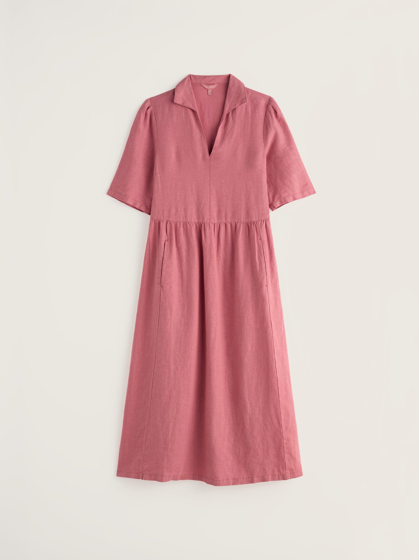 SEASALT CORNWALL - Fen Violet Linen Midi Dress - Wild Rose