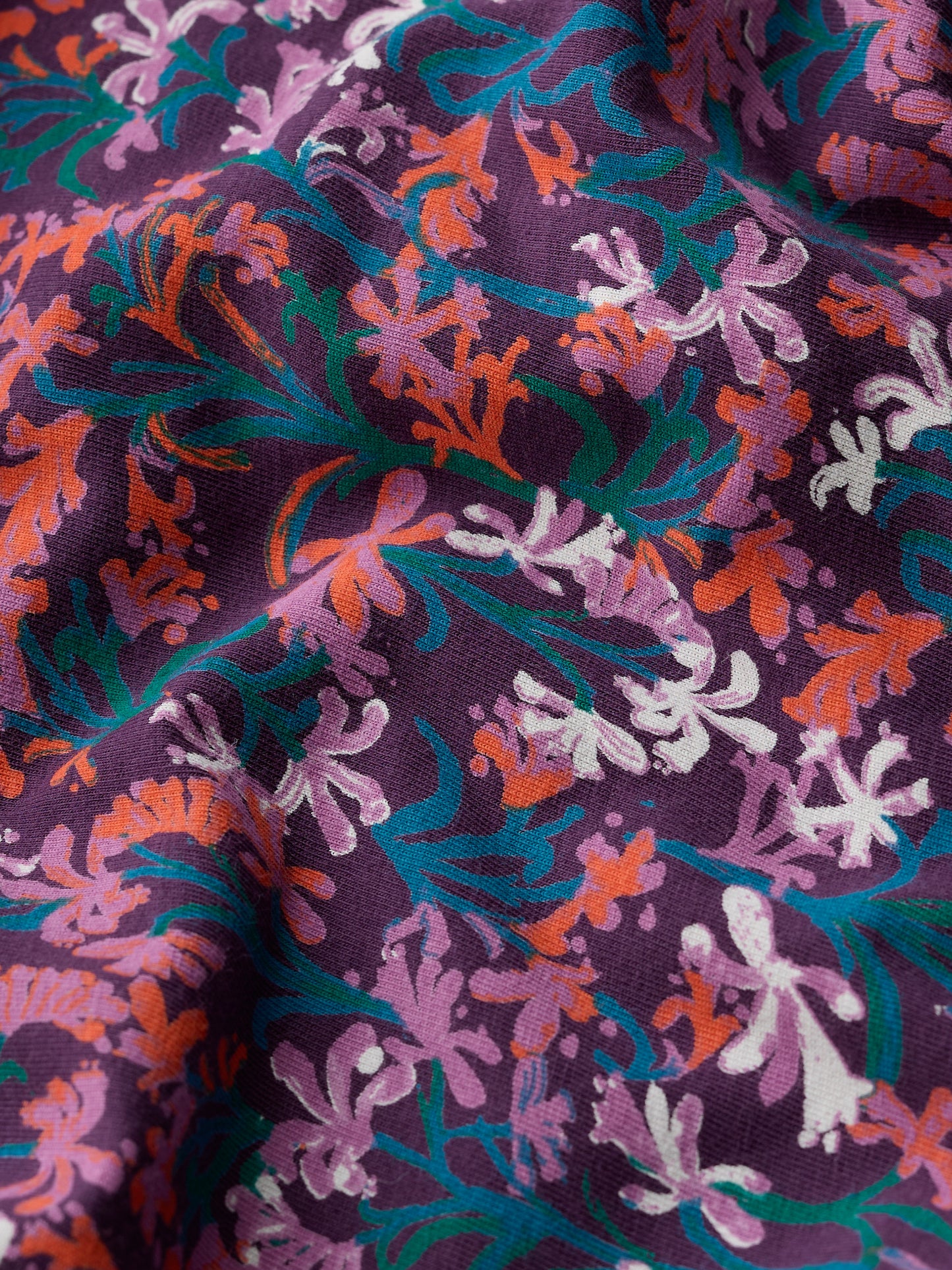 SEASALT CORNWALL - Fettling Dress - Summer Fronds Purple Kale