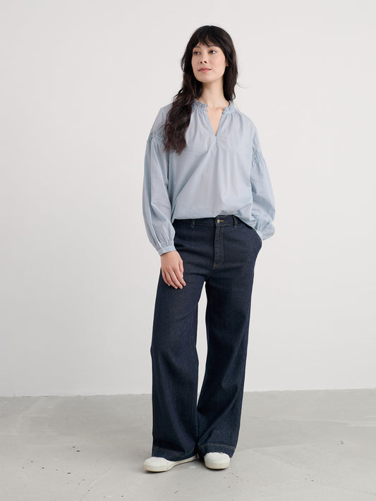 SEASALT CORNWALL - Gwel Long Sleeve Top - Blue Fog