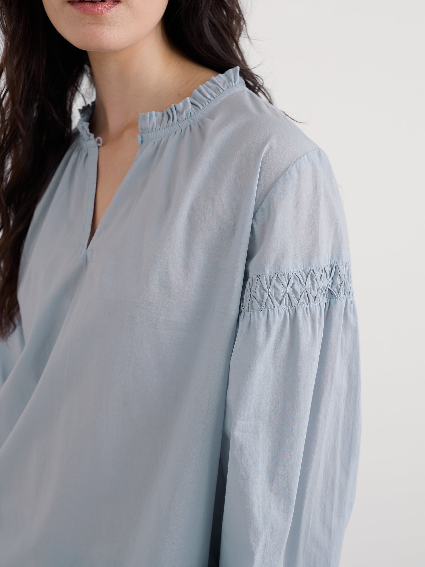 SEASALT CORNWALL - Gwel Long Sleeve Top - Blue Fog