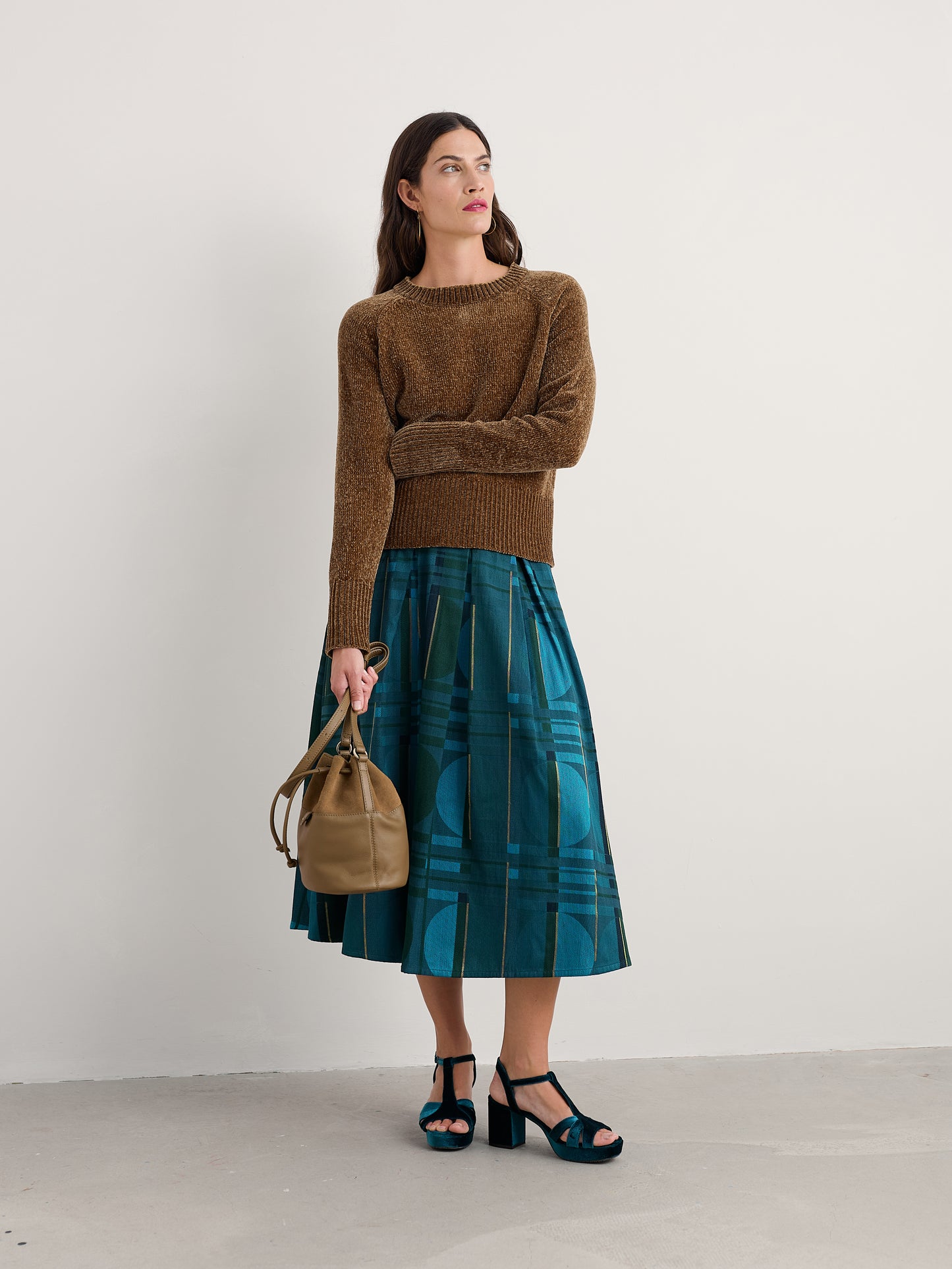 SEASALT CORNWALL -Interweaving Jacquard Skirt - Picrous Jacquard