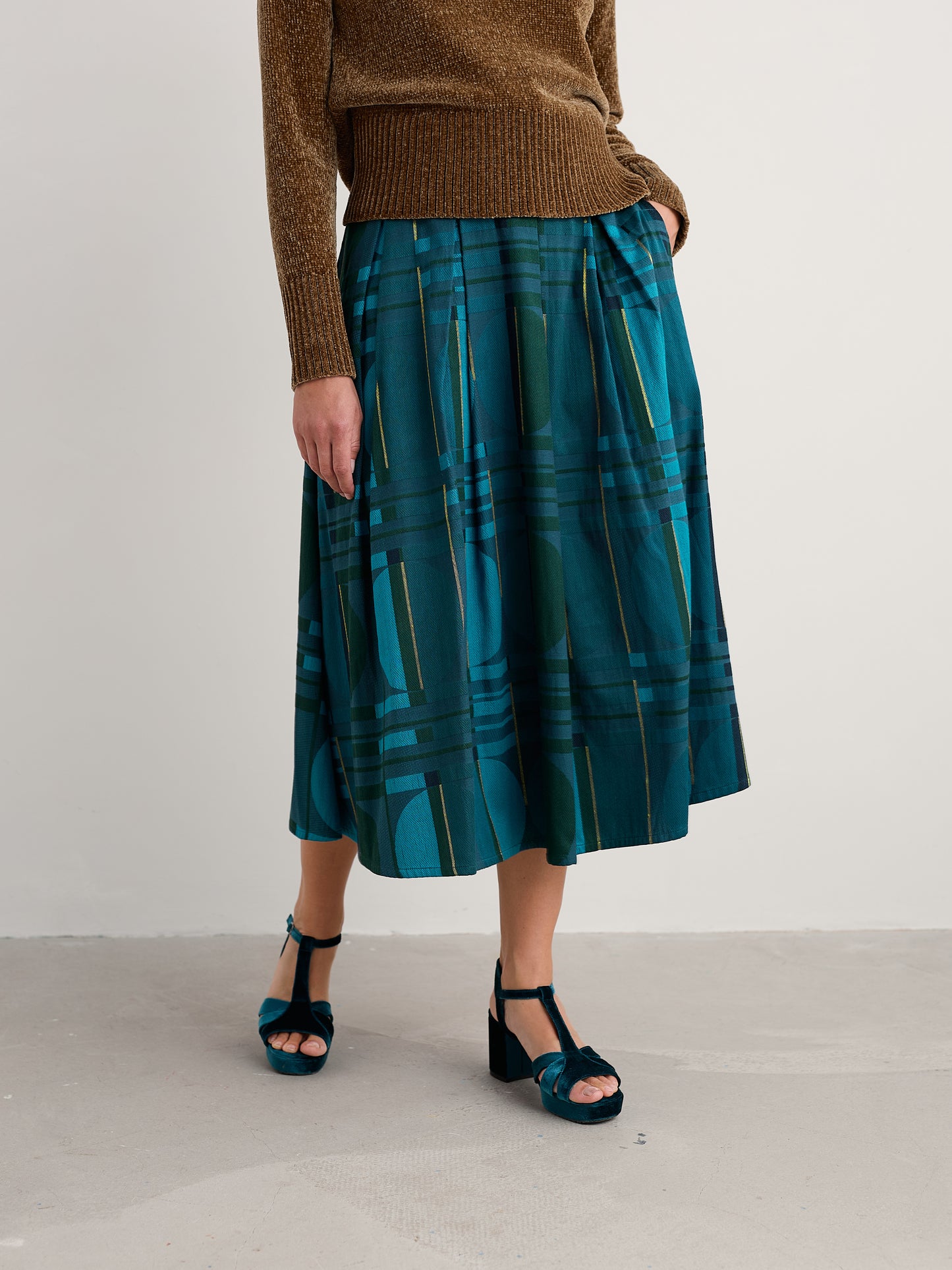 SEASALT CORNWALL -Interweaving Jacquard Skirt - Picrous Jacquard