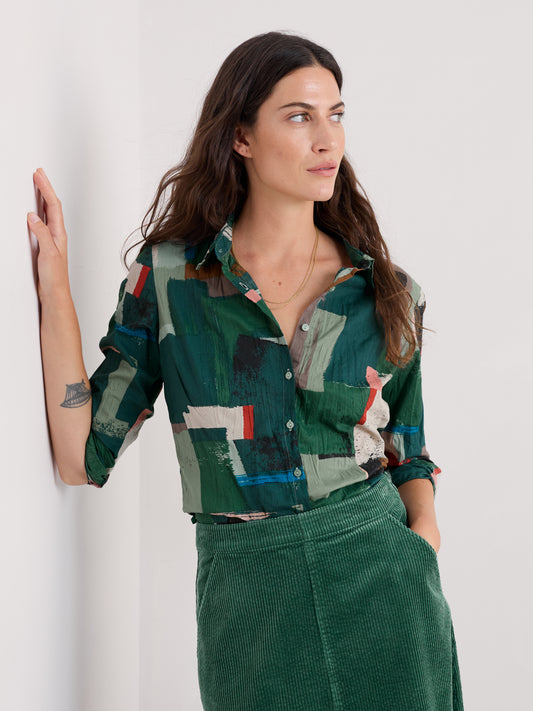 SEASALT CORNWALL - Larissa Shirt - Aerial Field Coppice