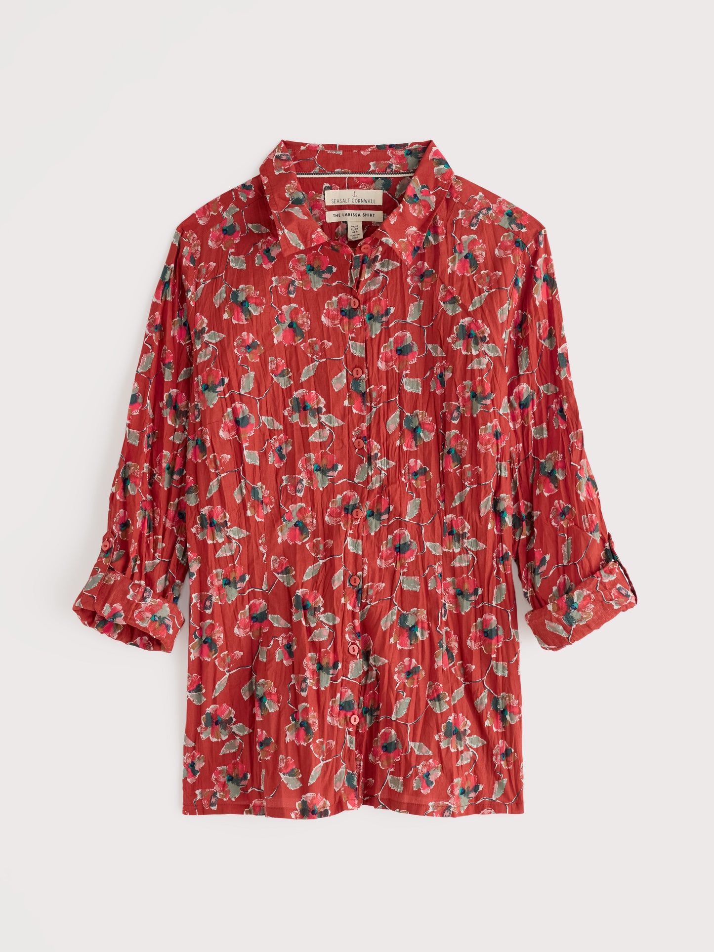 SEASALT CORNWALL - Larissa Shirt - Artist Camellia Red Sail