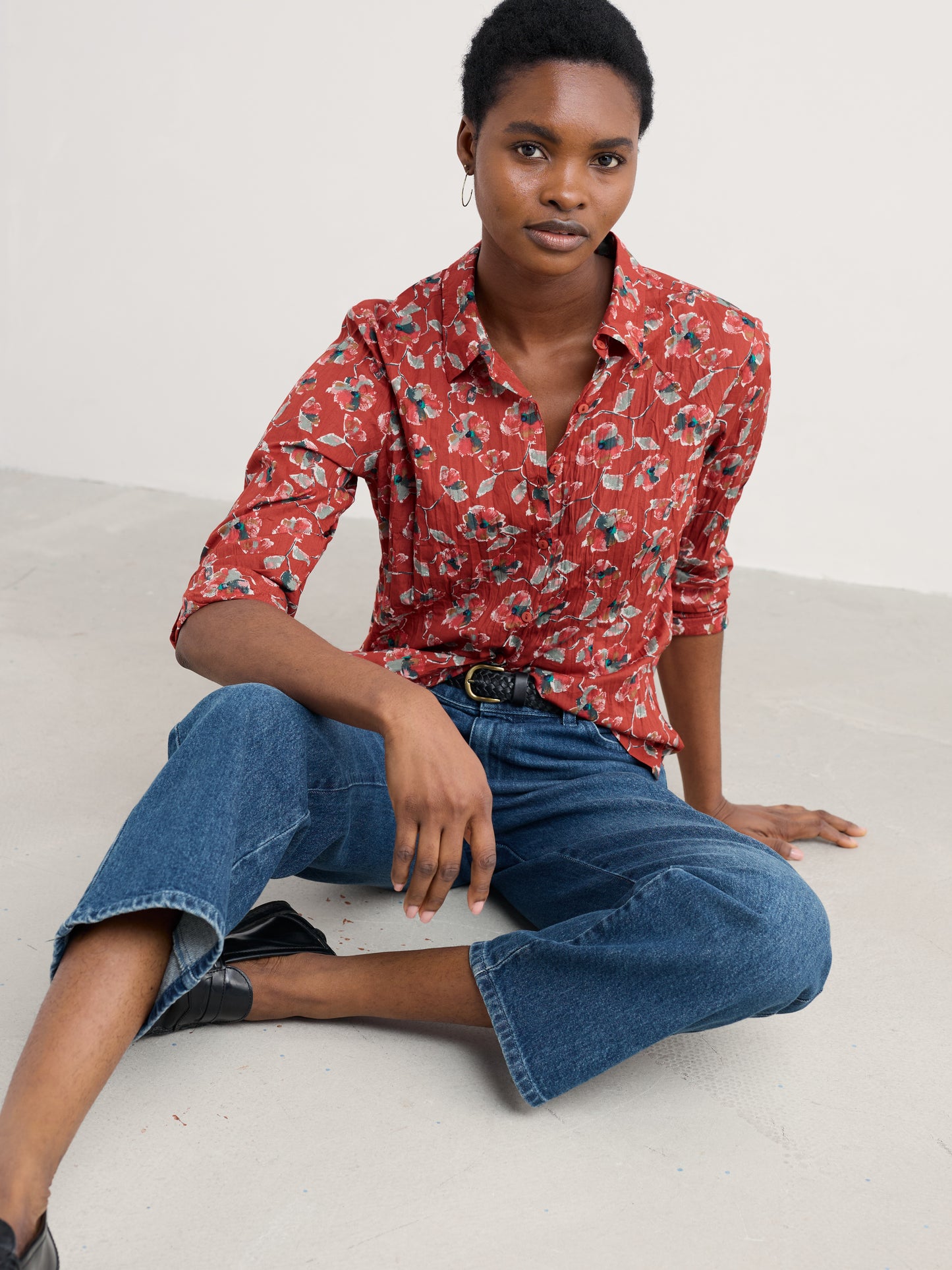SEASALT CORNWALL - Larissa Shirt - Artist Camellia Red Sail