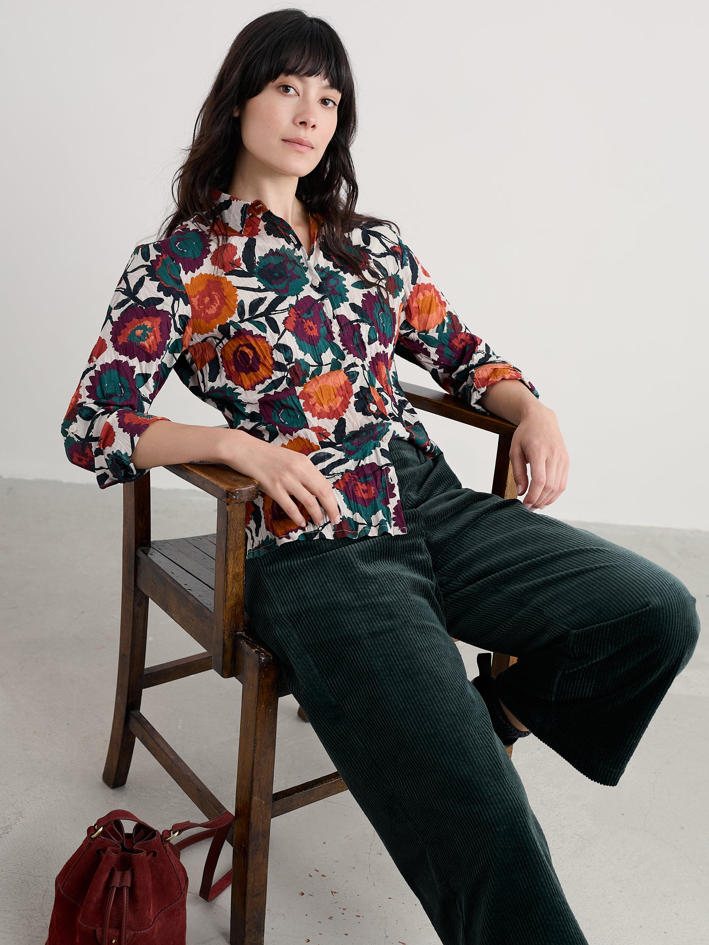 SEASALT CORNWALL - Larissa Shirt -Figurative Floral Aran