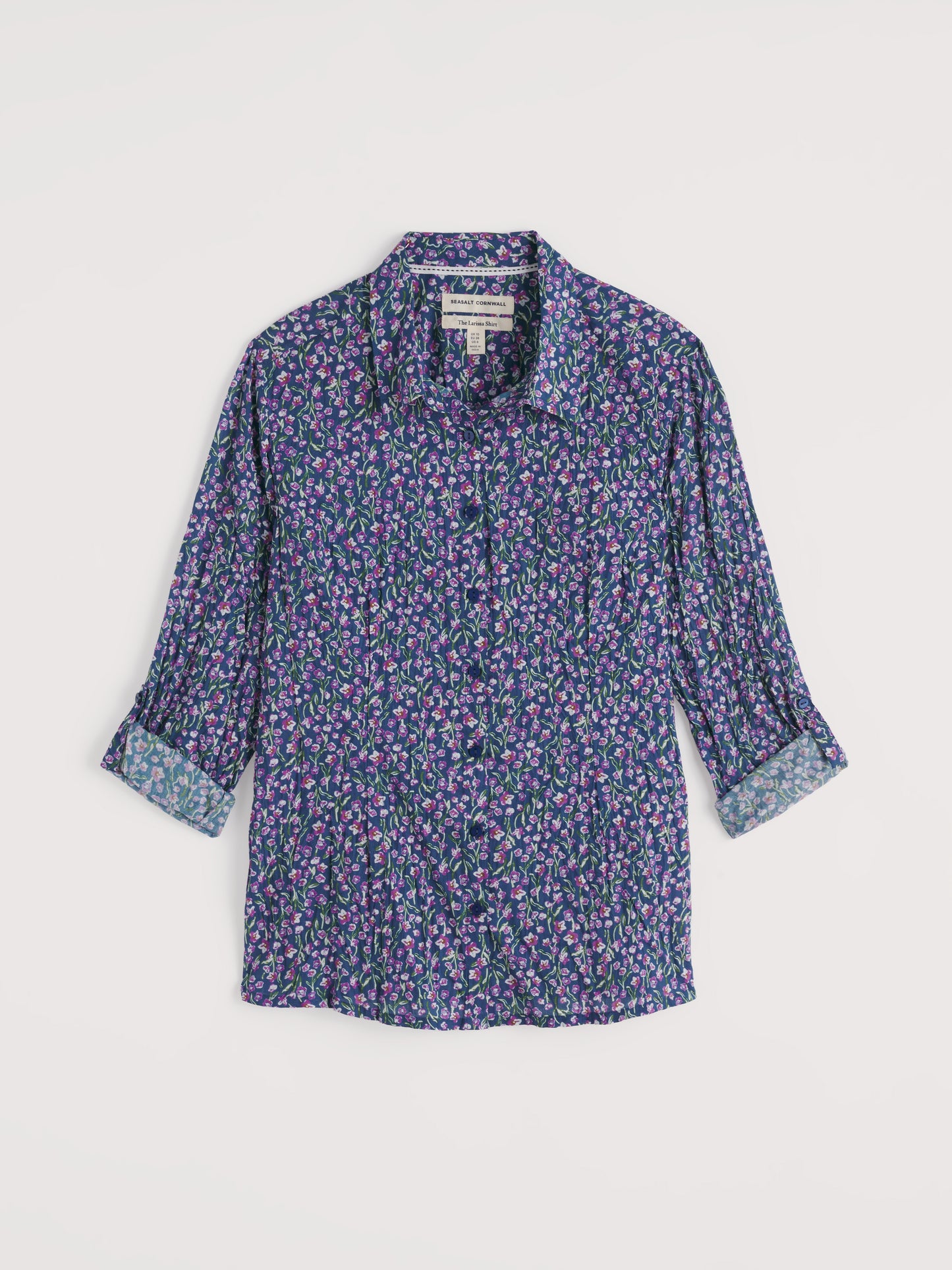 SEASALT CORNWALL - Larissa Shirt - Flax Flower Bright Orchid