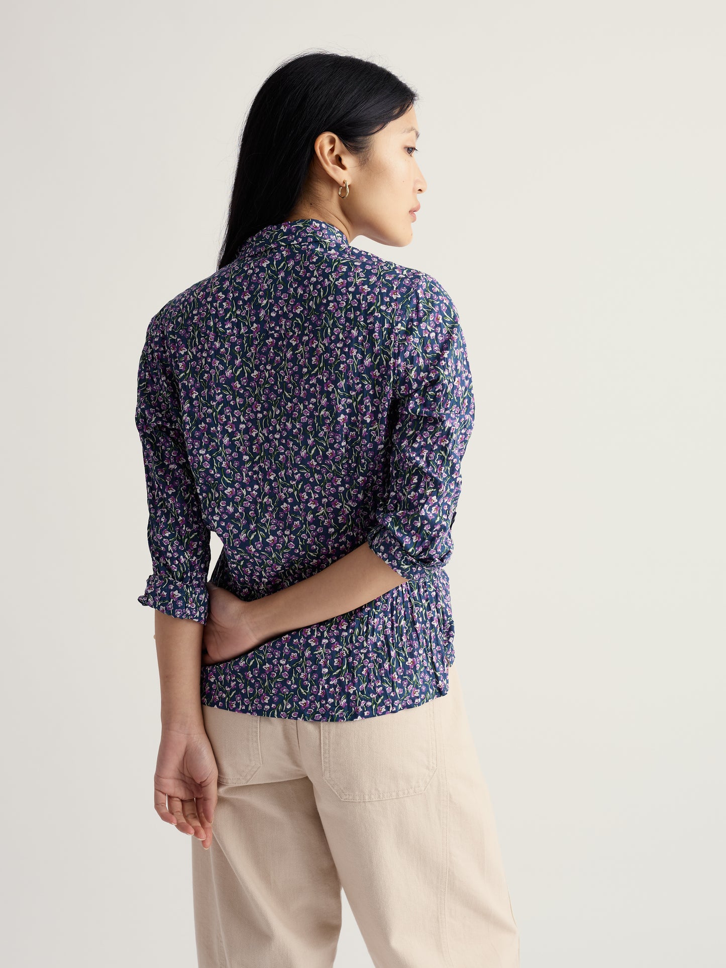 SEASALT CORNWALL - Larissa Shirt - Flax Flower Bright Orchid