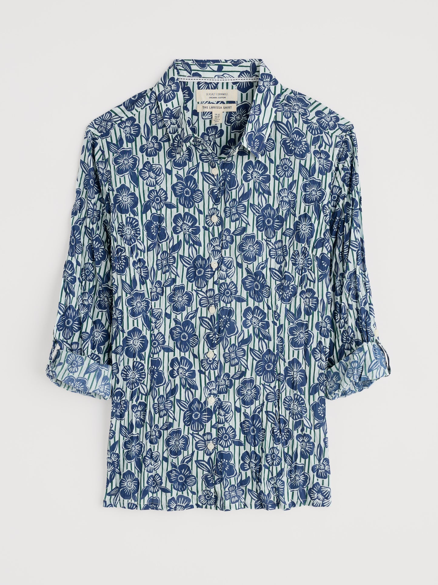 SEASALT CORNWALL - Larissa Shirt - Floral Imprint Chalk